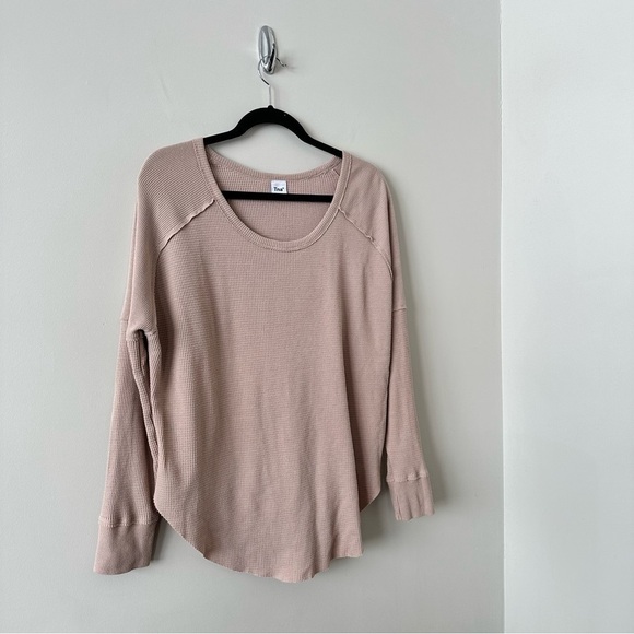 Aritzia-tna Alder Waffle Nude Thermal (Size:Medium) - Picture 4 of 9